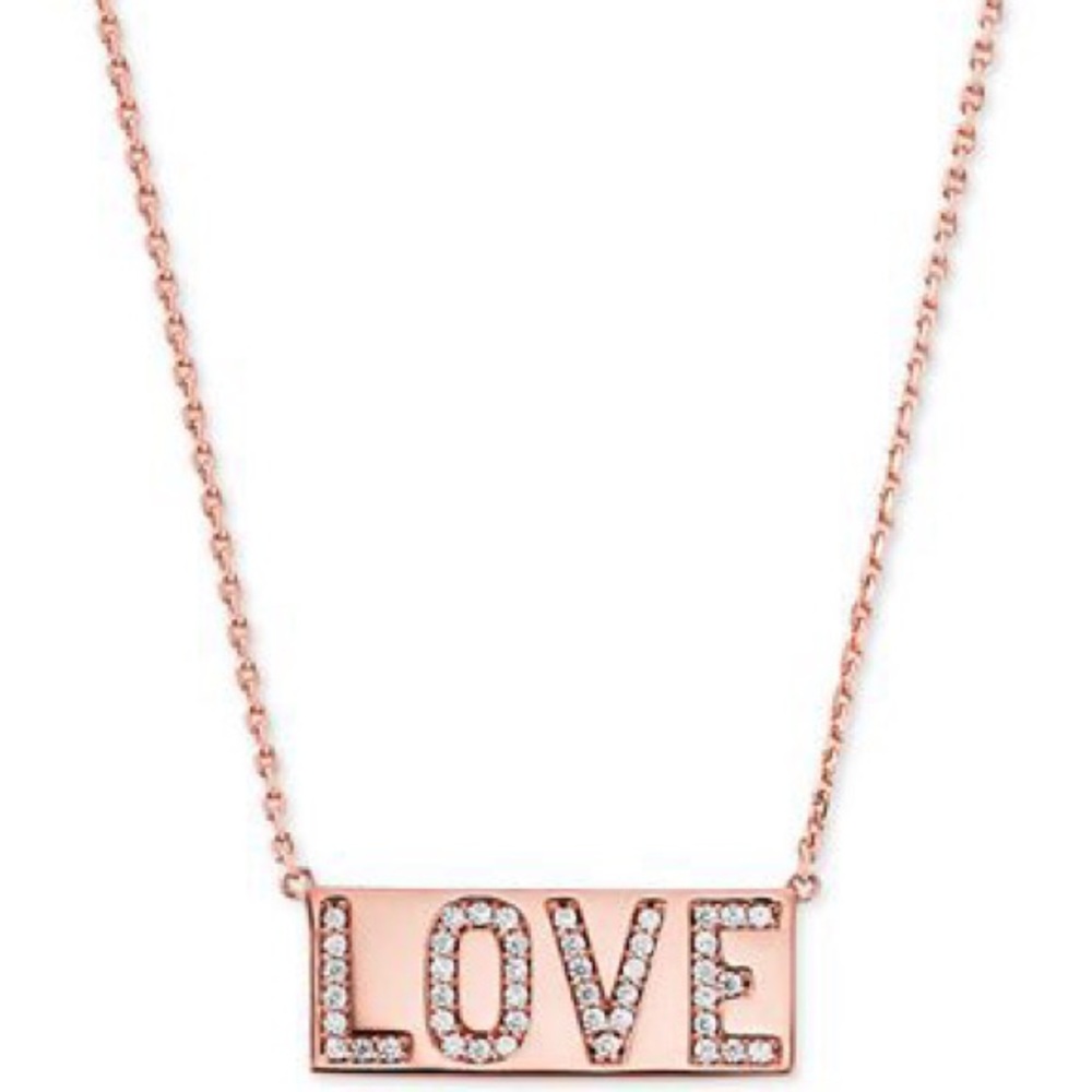 Michael Kors rose gold necklace